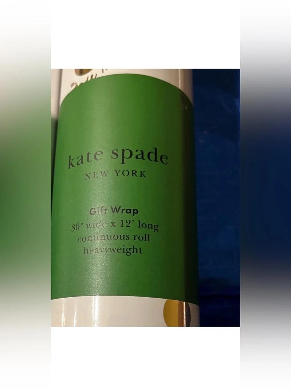 Kate Spade New York Gold Foil Polka Dot Gift Wrap for Any Occasion 1 Roll -NWT